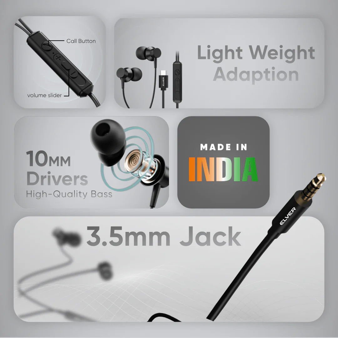 Elver Flow Wired Earphones 3.5mm Audio Jack - Image 6