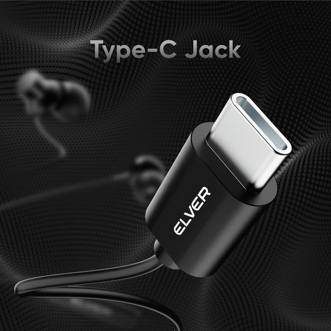 Elver Flow Wired Earphones with Type-C Jack & Mic - Image 6